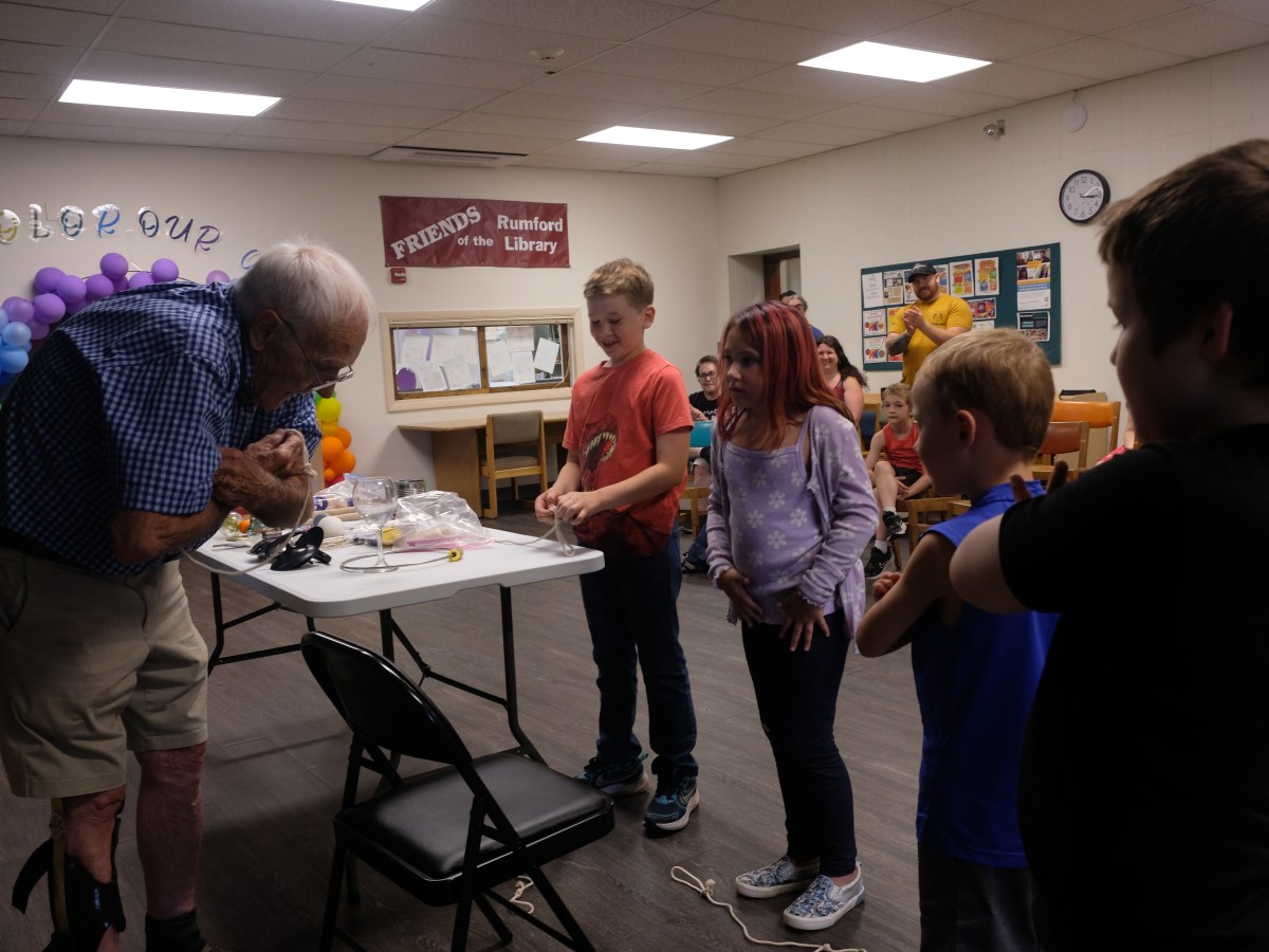 Science lesson captures young imaginations at Rumford library