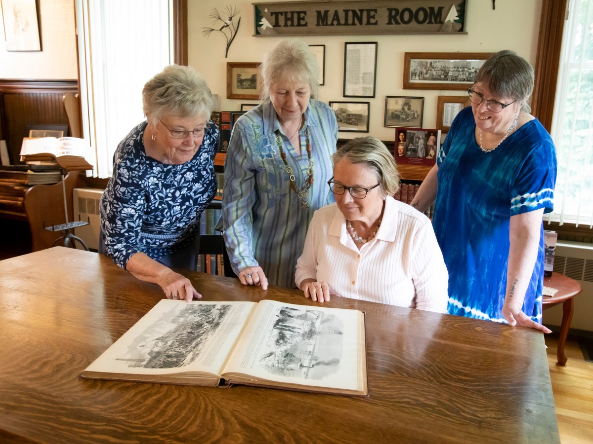 Volunteers uncover local treasures while renovating Maine Room at Woodstock library